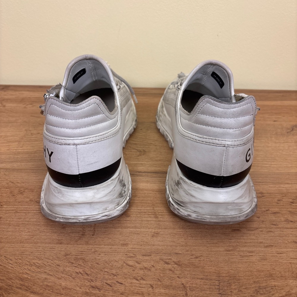 GIVENCHY Spectre Zip‎ Runner Sneaker Size 37 White Leather Designer Shoes - Picture 12 of 16